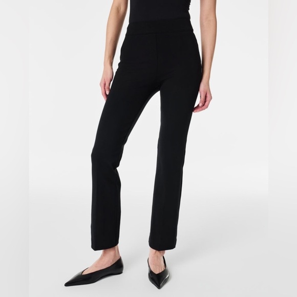 Spanx Perfect Fit Ponte Kick Flare Pant Petite Black NWT